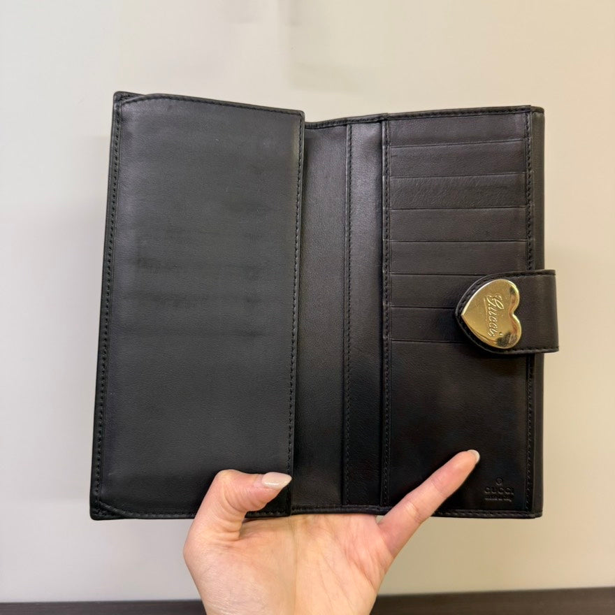 Gucci GG Canvas Leather Long Wallet LB