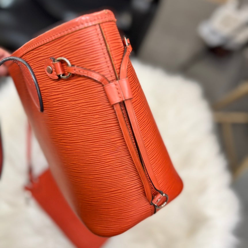 Preloved Louis Vuitton Epi Neverfull PM Orange Tote Bag