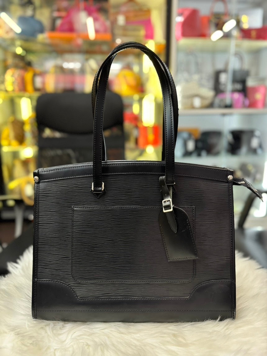 Preloved Louis Vuitton EPI Madeleine GM Black Leather Tote