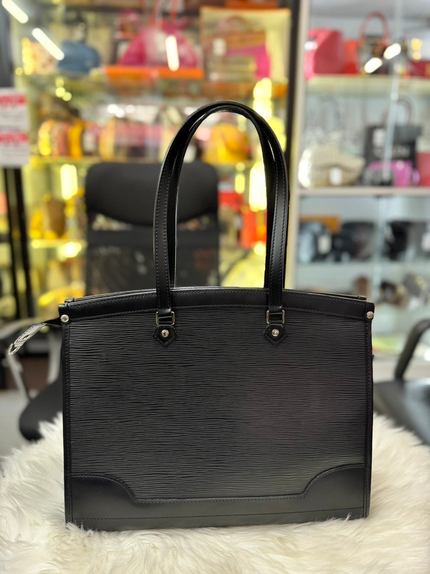 Preloved Louis Vuitton EPI Madeleine GM Black Leather Tote