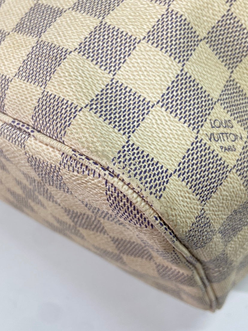 Louis Vuitton Neverfull MM Damier Azur Canvas Tote Bag