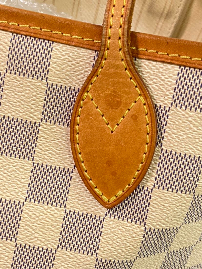 Louis Vuitton Neverfull MM Damier Azur Canvas Tote Bag
