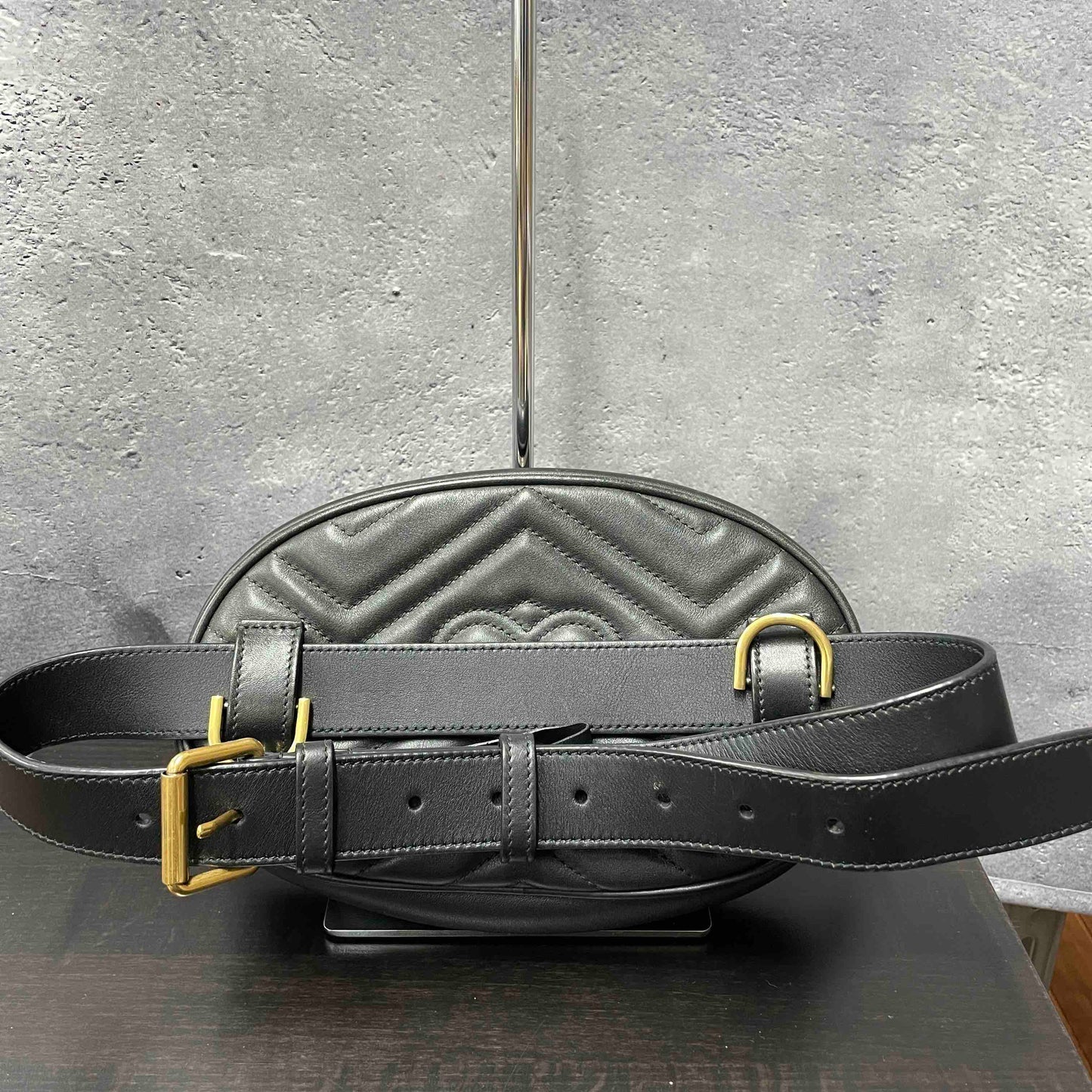 Gucci GG Marmont Belt Bag JZ - Black Leather Waist Bag