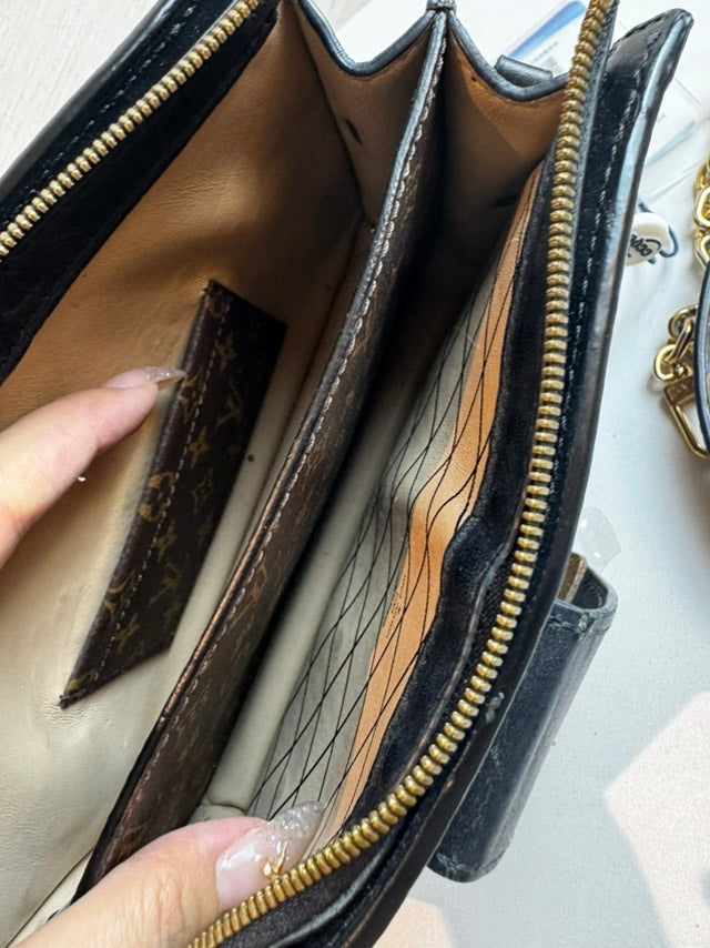 Louis Vuitton Petite Malle Monogram Canvas Top Handle Bag in Brown