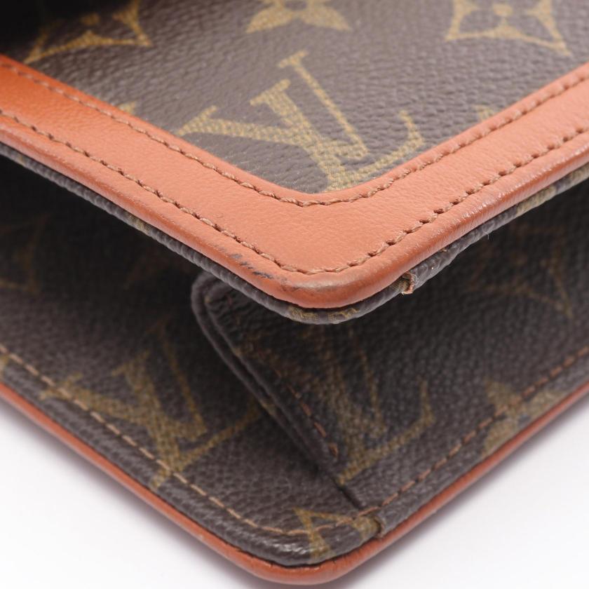 LOUIS VUITTON Pochette Dame GM Monogram Clutch Bag Brown - Condition A