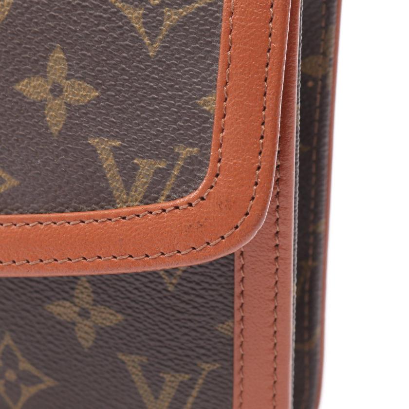 LOUIS VUITTON Pochette Dame GM Monogram Clutch Bag Brown - Condition A