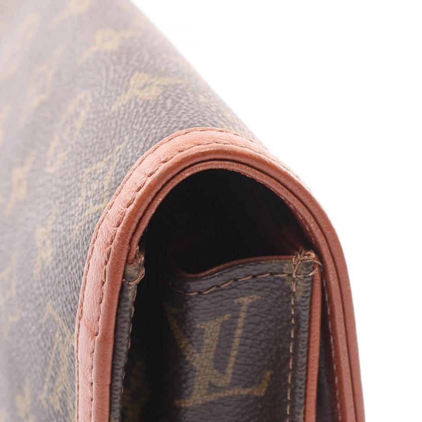 LOUIS VUITTON Pochette Dame GM Monogram Clutch Bag Brown - Condition A
