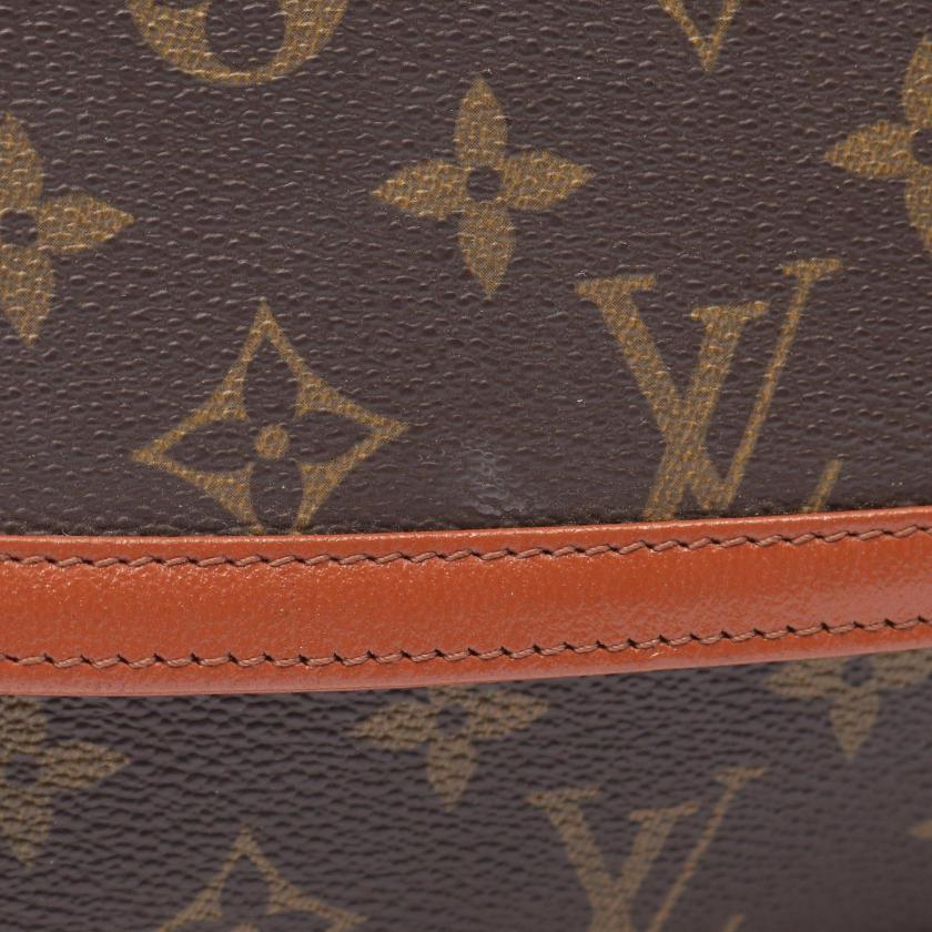 LOUIS VUITTON Pochette Dame GM Monogram Clutch Bag Brown - Condition A