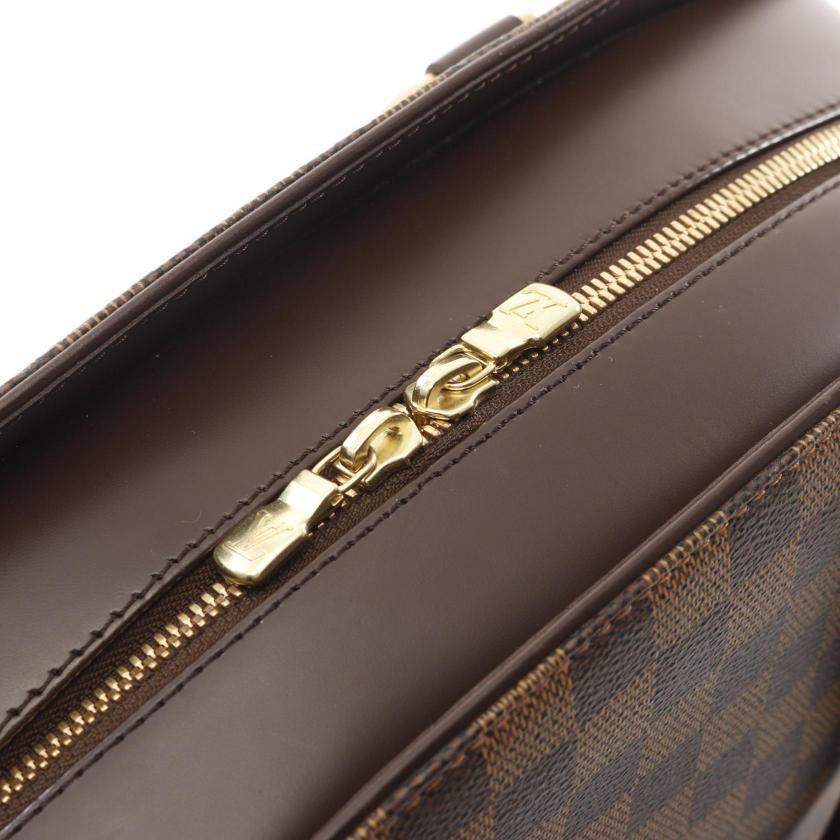 LOUIS VUITTON Saria Horizontal Damier  ebene Handbag PVC leather Brown - Condition A 2101218585209