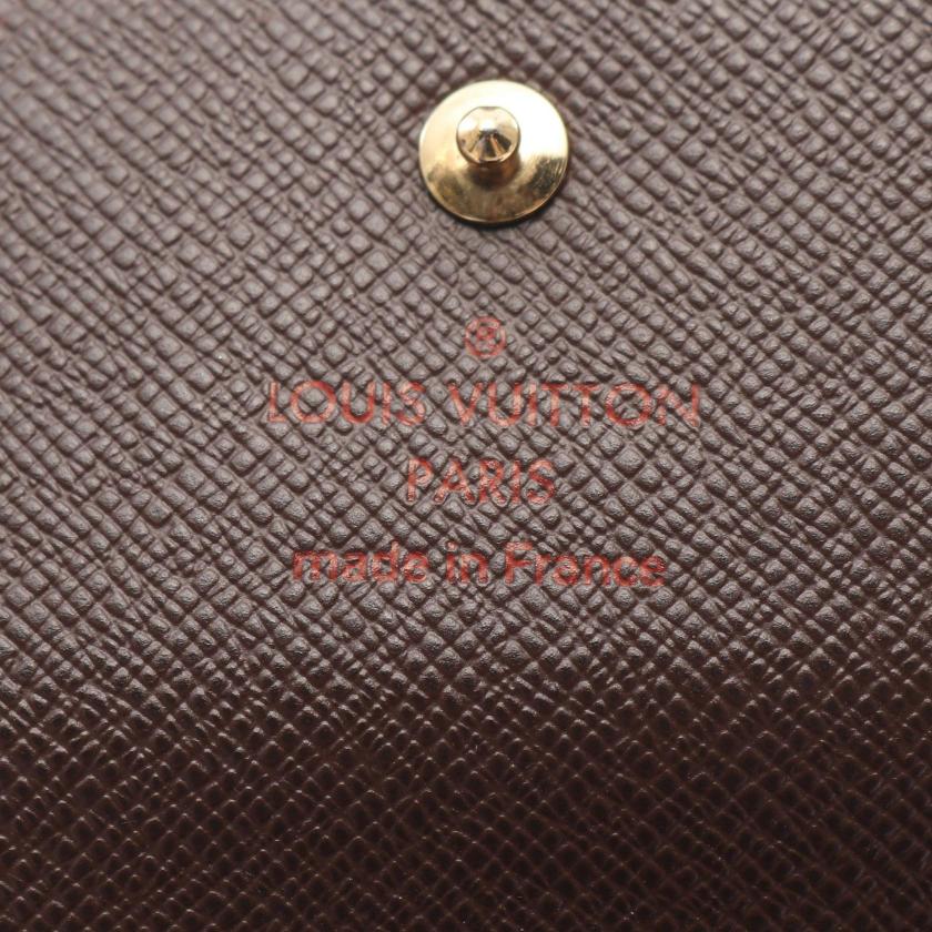 LOUIS VUITTON Portefeuil Elise Damier  ebene W hook wallet PVC leather Brown - Condition A 2118800136046