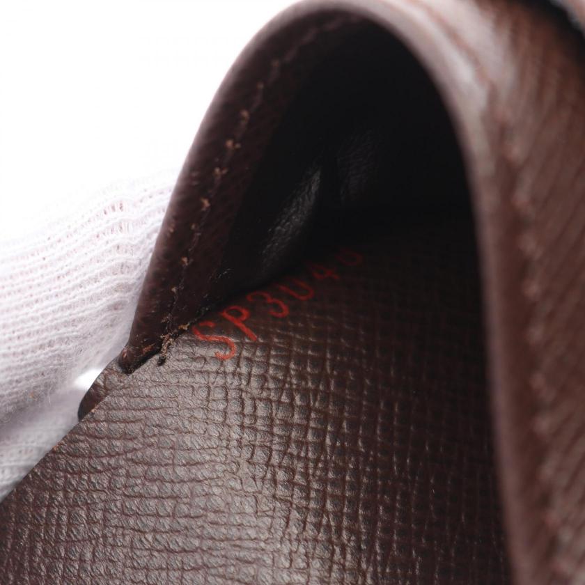 LOUIS VUITTON Portefeuil Elise Damier  ebene W hook wallet PVC leather Brown - Condition A 2118800136046