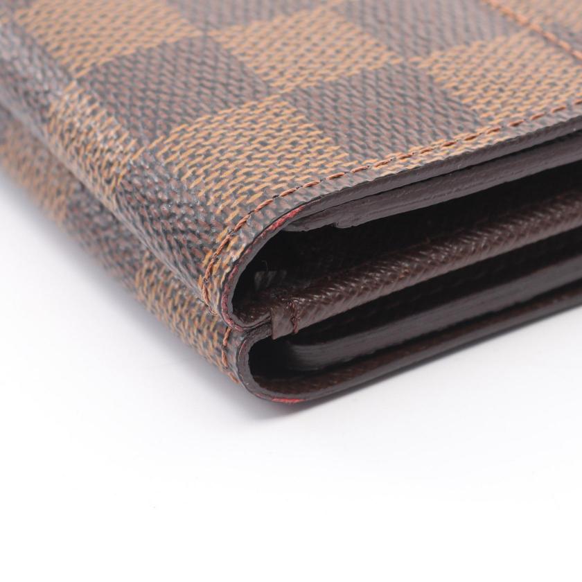 LOUIS VUITTON Portefeuil Elise Damier  ebene W hook wallet PVC leather Brown - Condition A 2118800136046