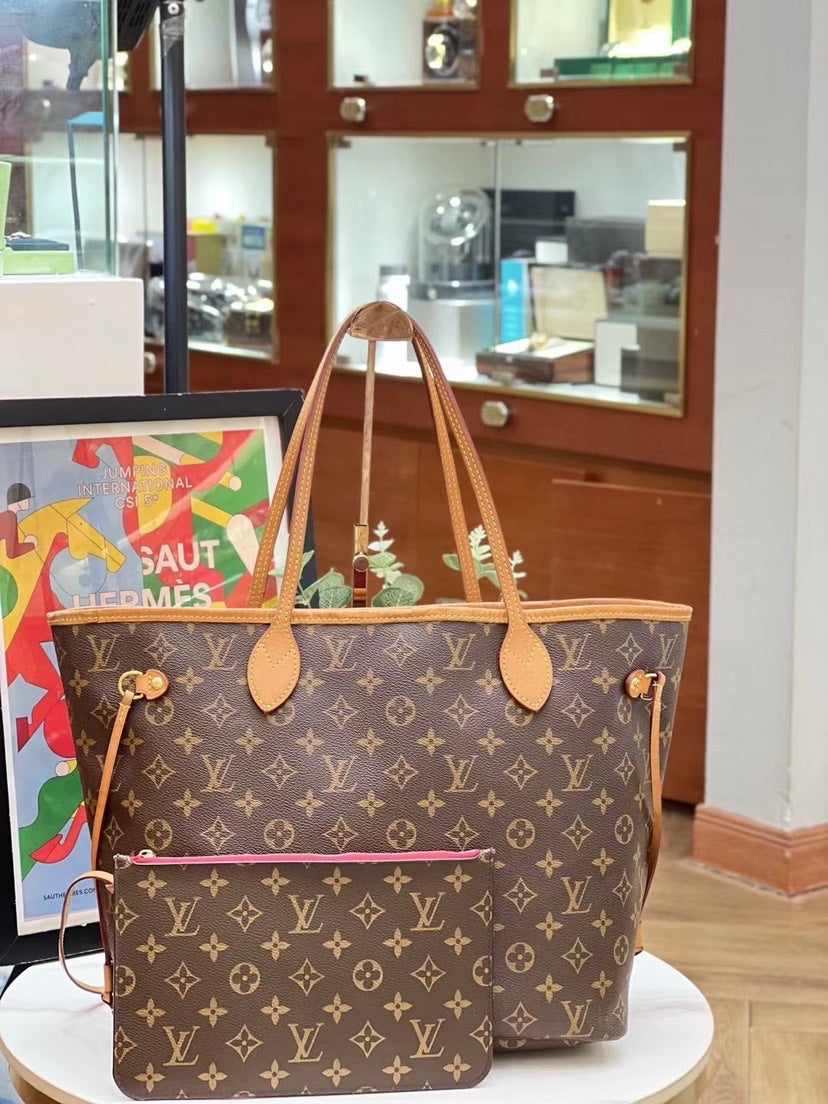 Preloved Louis Vuitton Neverfull MM Bag 32*28cm 12384