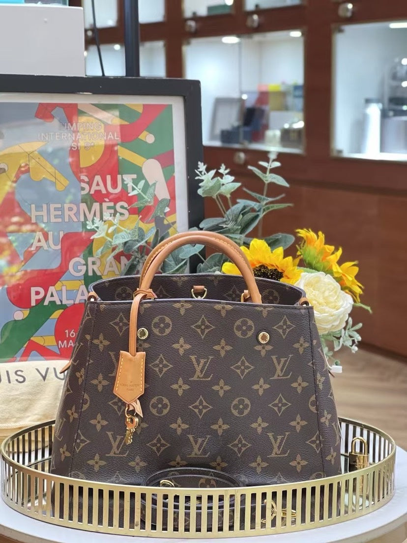 Preloved Louis Vuitton Montaigne BB Bag 28x19cm 12811