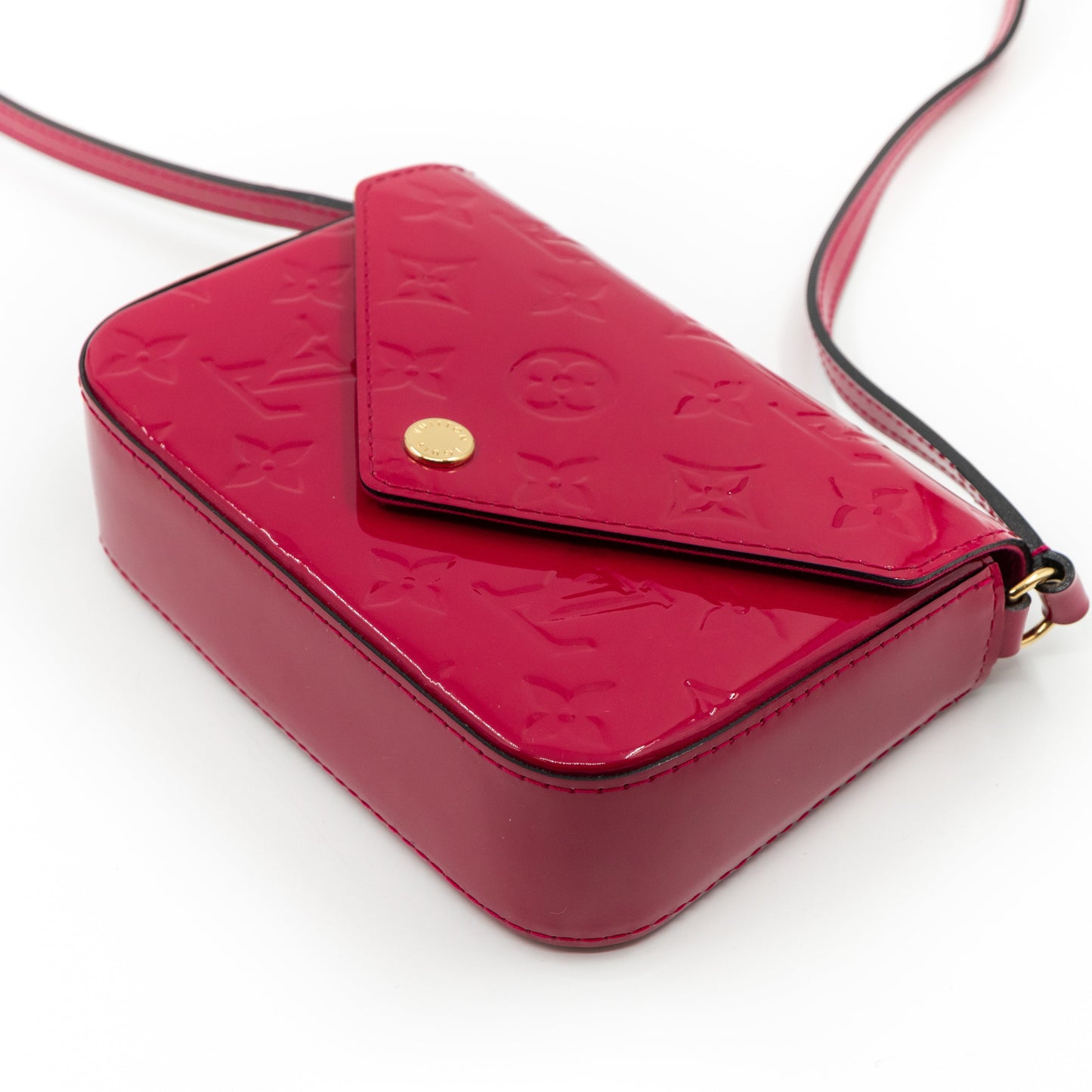 Mini Sac Lucie Crossbody Vernis Rose Indien