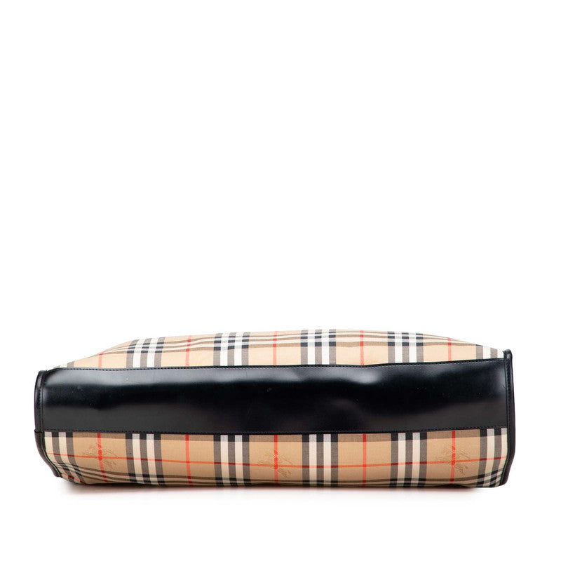 Burberry Nova Check Shadow Horse Canvas Leather Garment Case