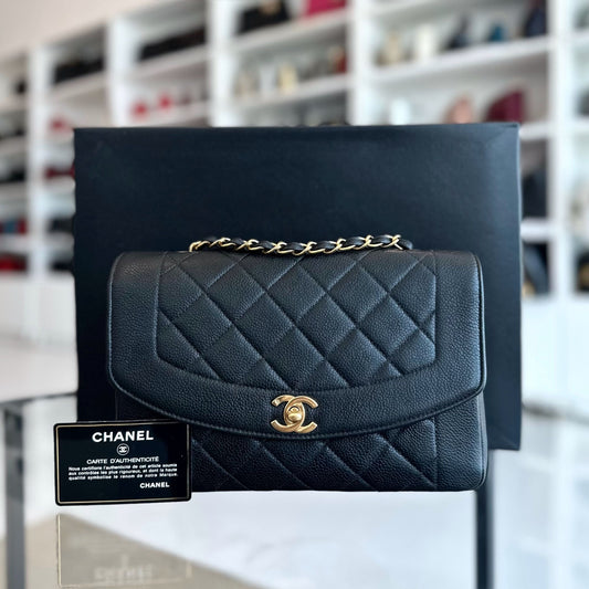*Rare* Caviar Diana Medium Calfskin 24K Vintage GHW No 4