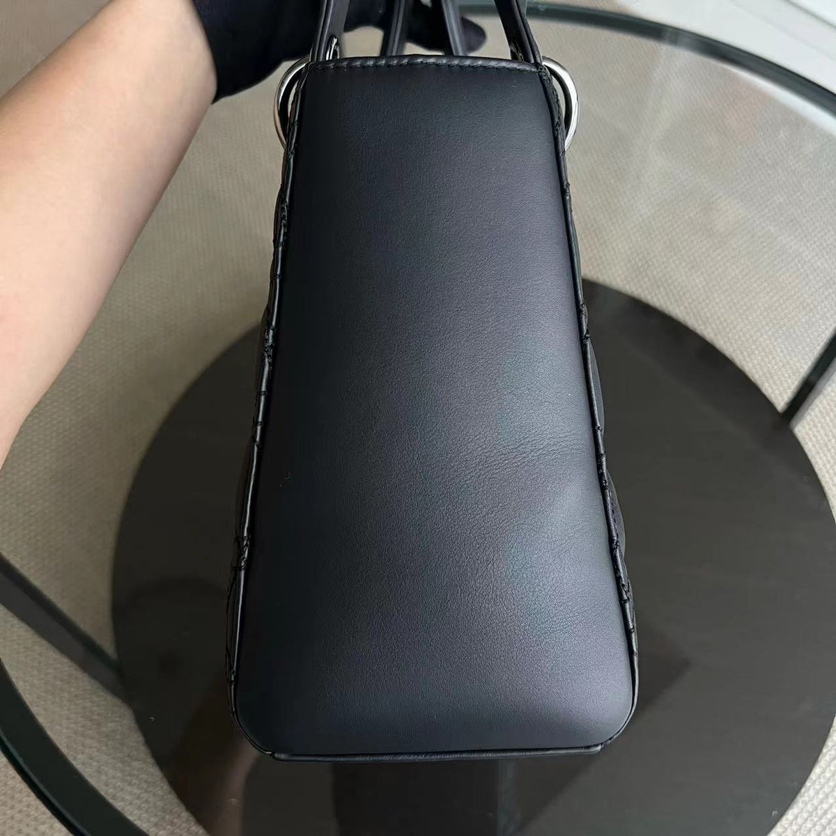 *Rare* Lady Medium Anselm Reyle Cannage Calfskin Limited Edition Black SHW