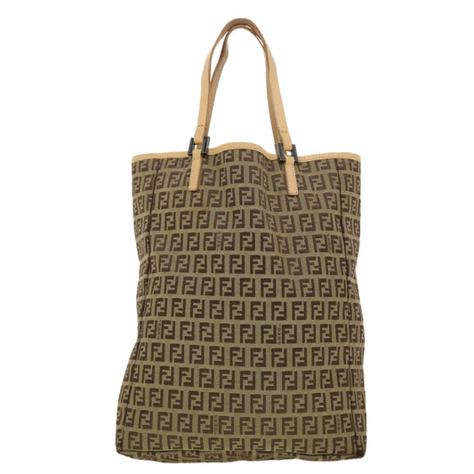 FENDI Zucchino Canvas Tote Bag Beige 3677/8BH006028  rd4733