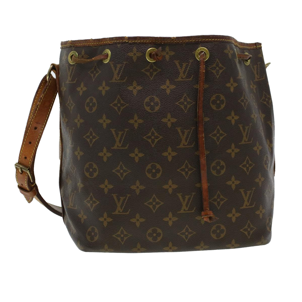 LOUIS VUITTON Monogram Petit Noe Shoulder Bag M42226 LV Auth rd5120