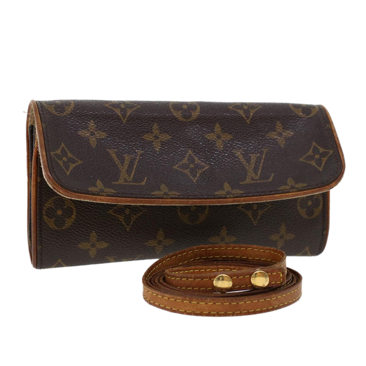 LOUIS VUITTON Monogram Pochette Twin PM Shoulder Bag M51854 LV  rd5215