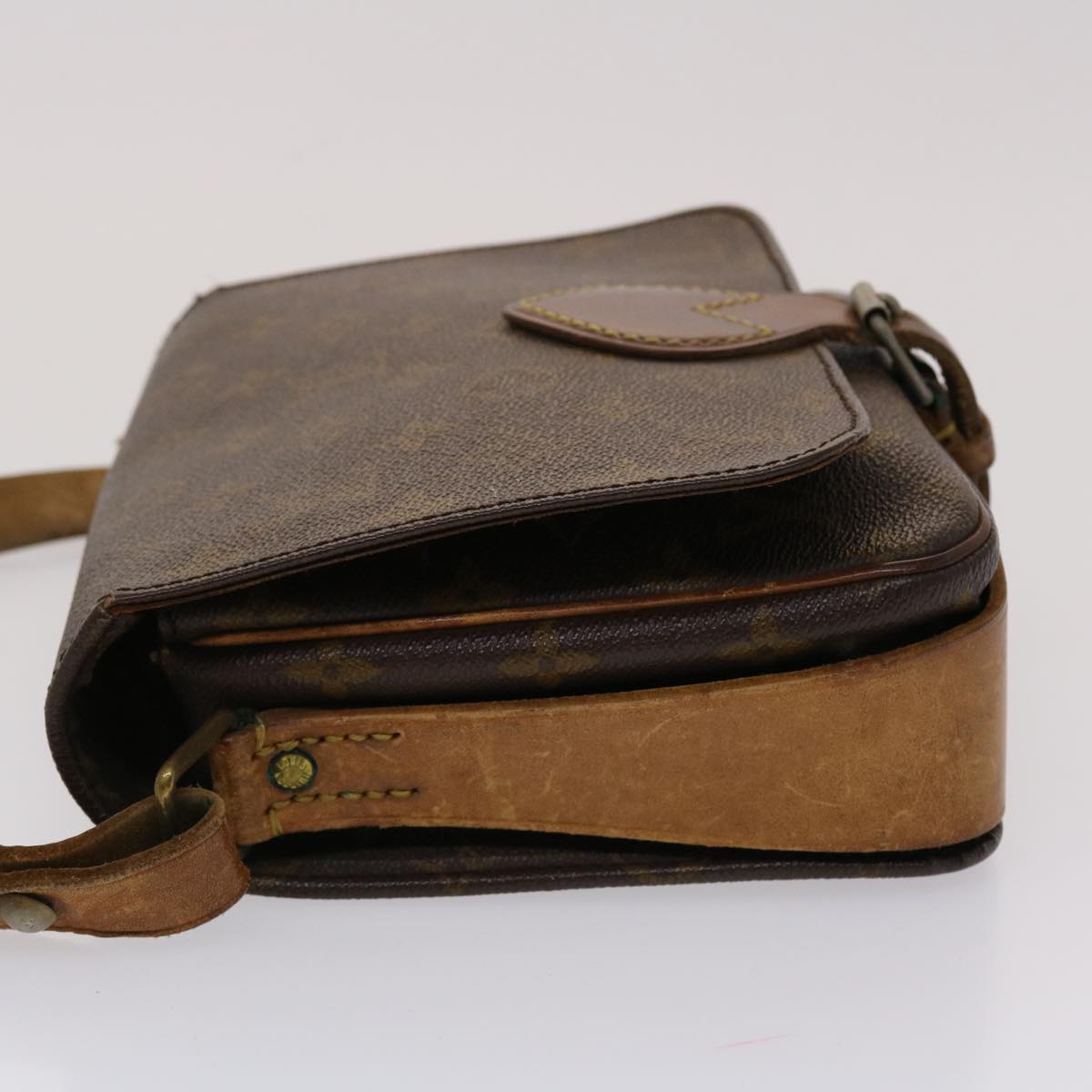 LOUIS VUITTON Monogram Cartouchiere MM Shoulder Bag Vintage M51253 Auth rd5576