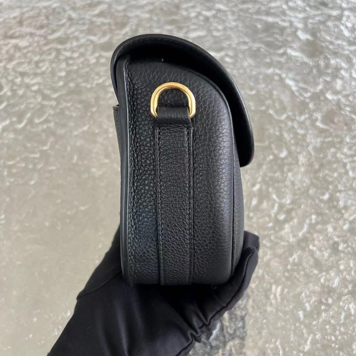 *Receipt* Caviar Bobby Medium Grained Calfskin Black Golden Hardware