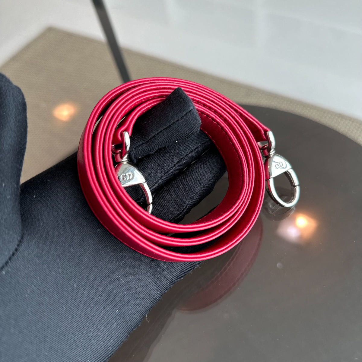 *Receipt*  Lady Medium Cannage Lambskin Red SHW