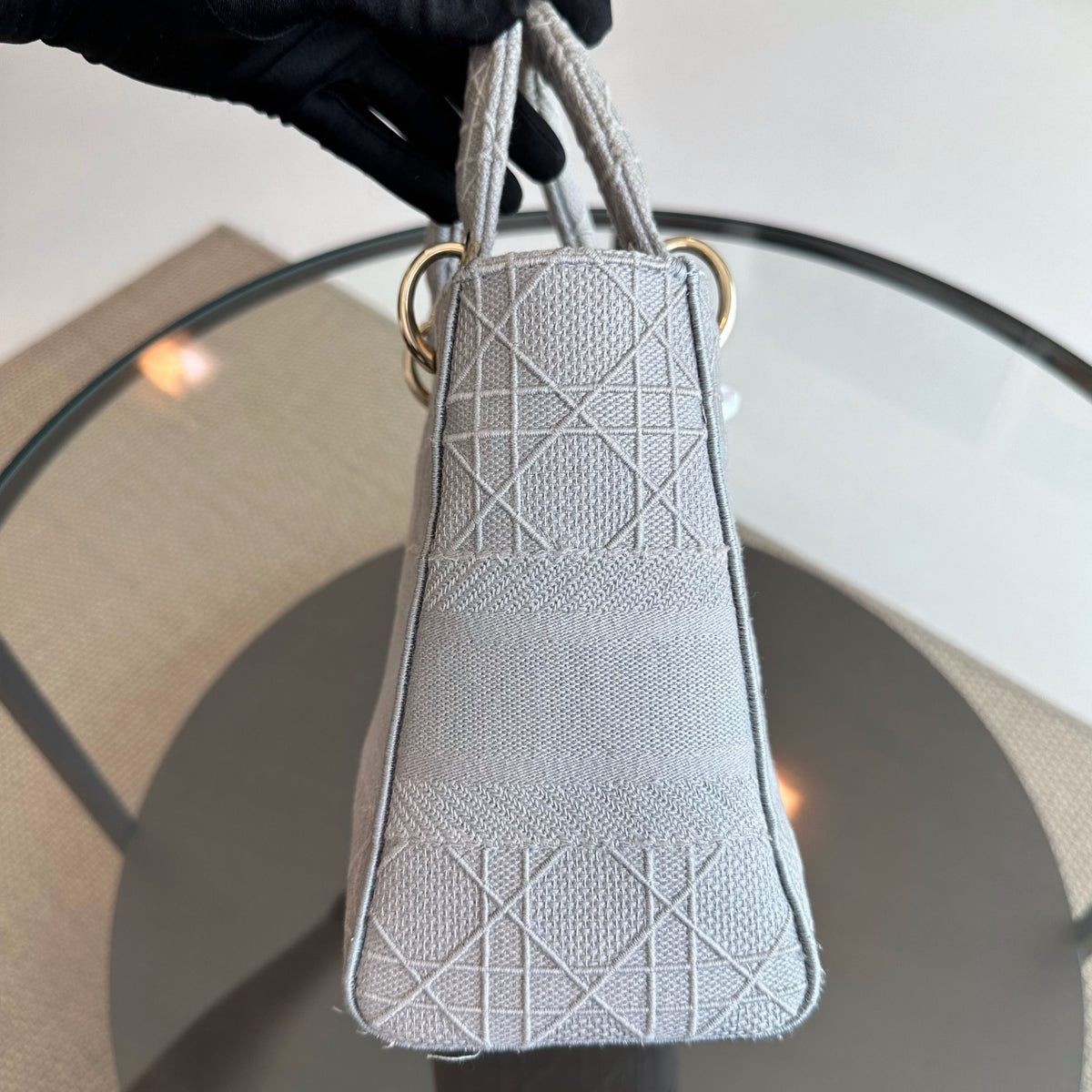 *Reciept* Lady D-Lite Grey Cannage Embroidery GHW