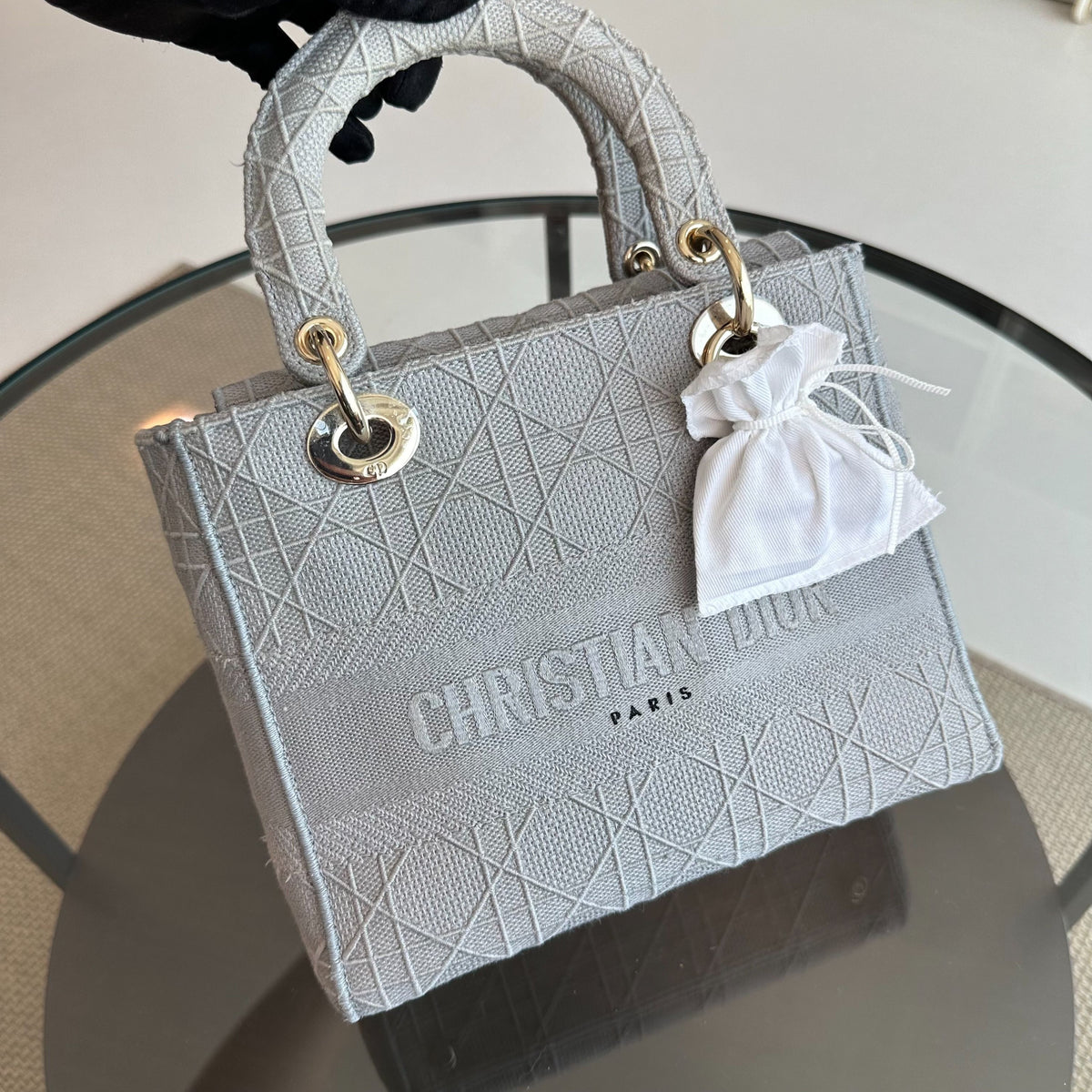 *Reciept* Lady D-Lite Grey Cannage Embroidery GHW