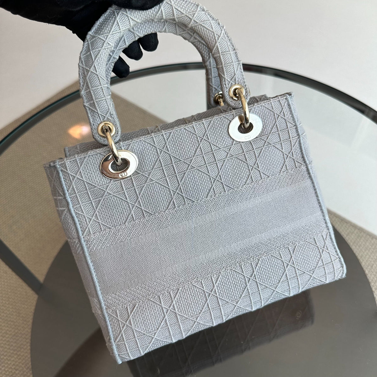 *Reciept* Lady D-Lite Grey Cannage Embroidery GHW