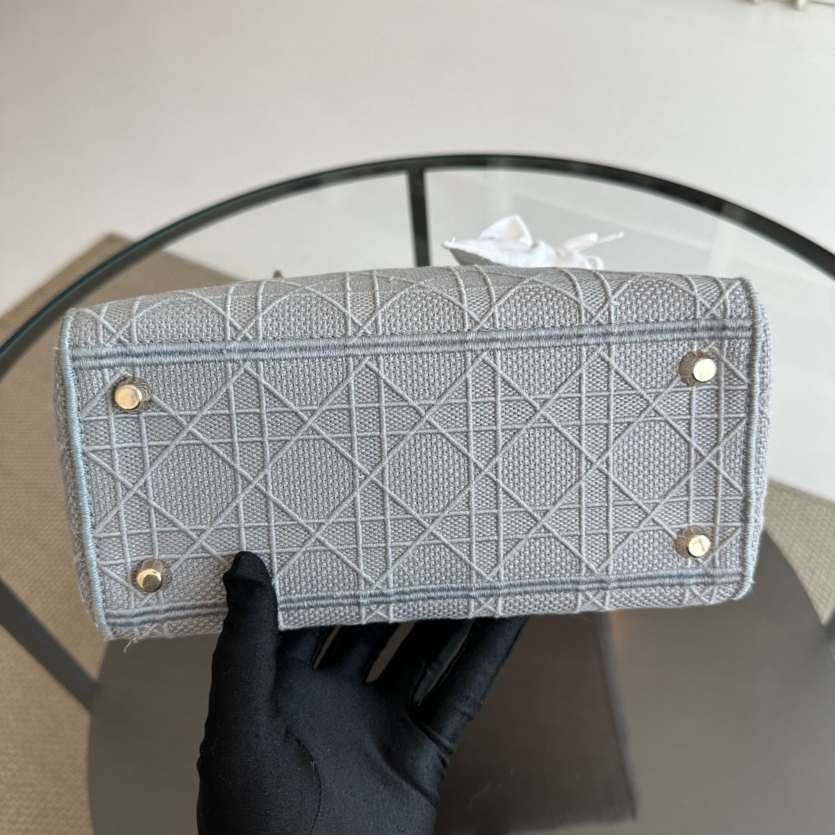 *Reciept* Lady D-Lite Grey Cannage Embroidery GHW