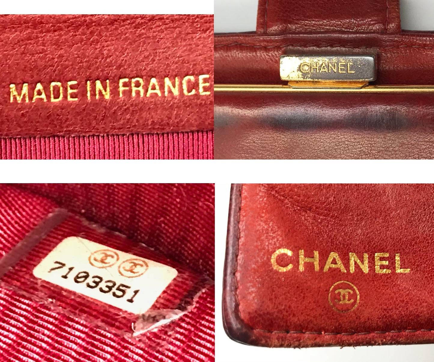 CHANEL Classic Burgundy Caviar Bi Fold Long Wallet