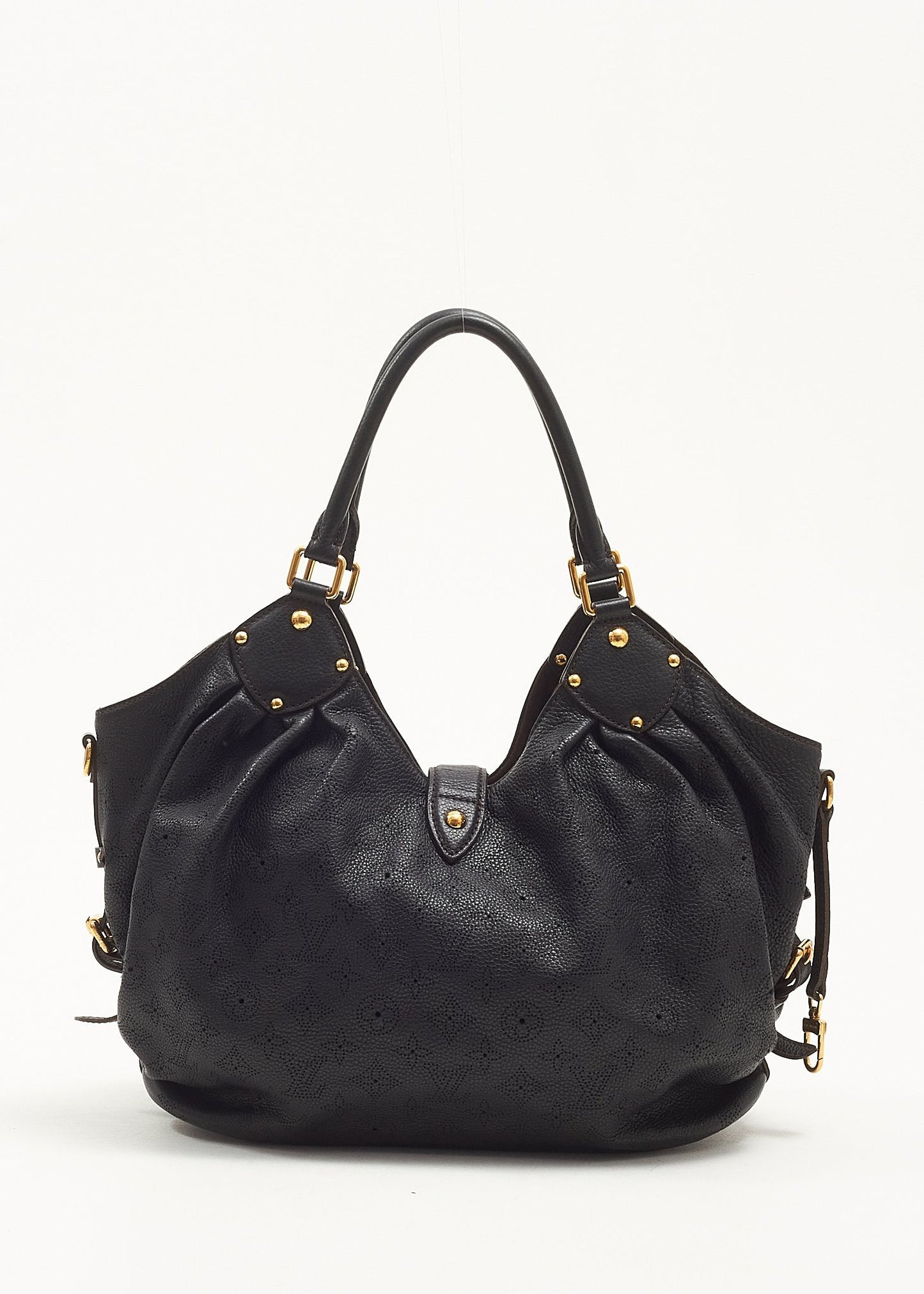 Louis Vuitton Black Leather Mahina L Tote Bag