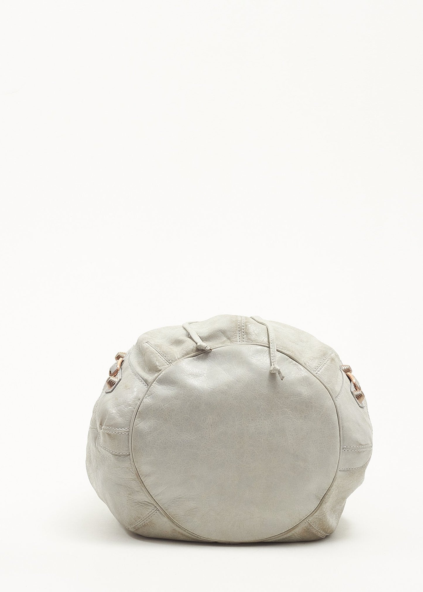 Balenciaga Seafoam (Vert D'eau) Agneau Brogues Giant Covered Pompon Tote