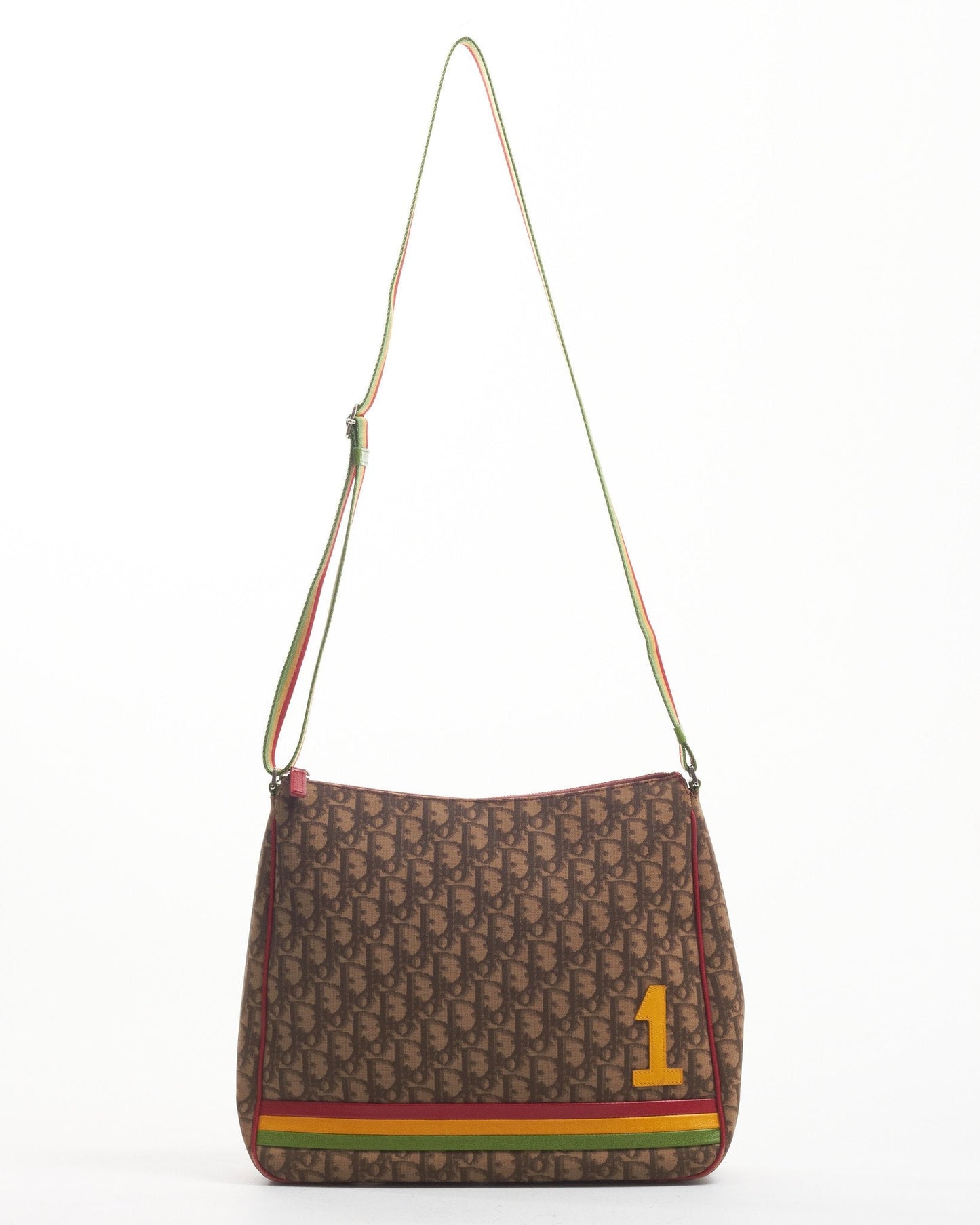 Dior Beige Coated Canvas Diorissimo Rasta Trotter Crossbody Bag
