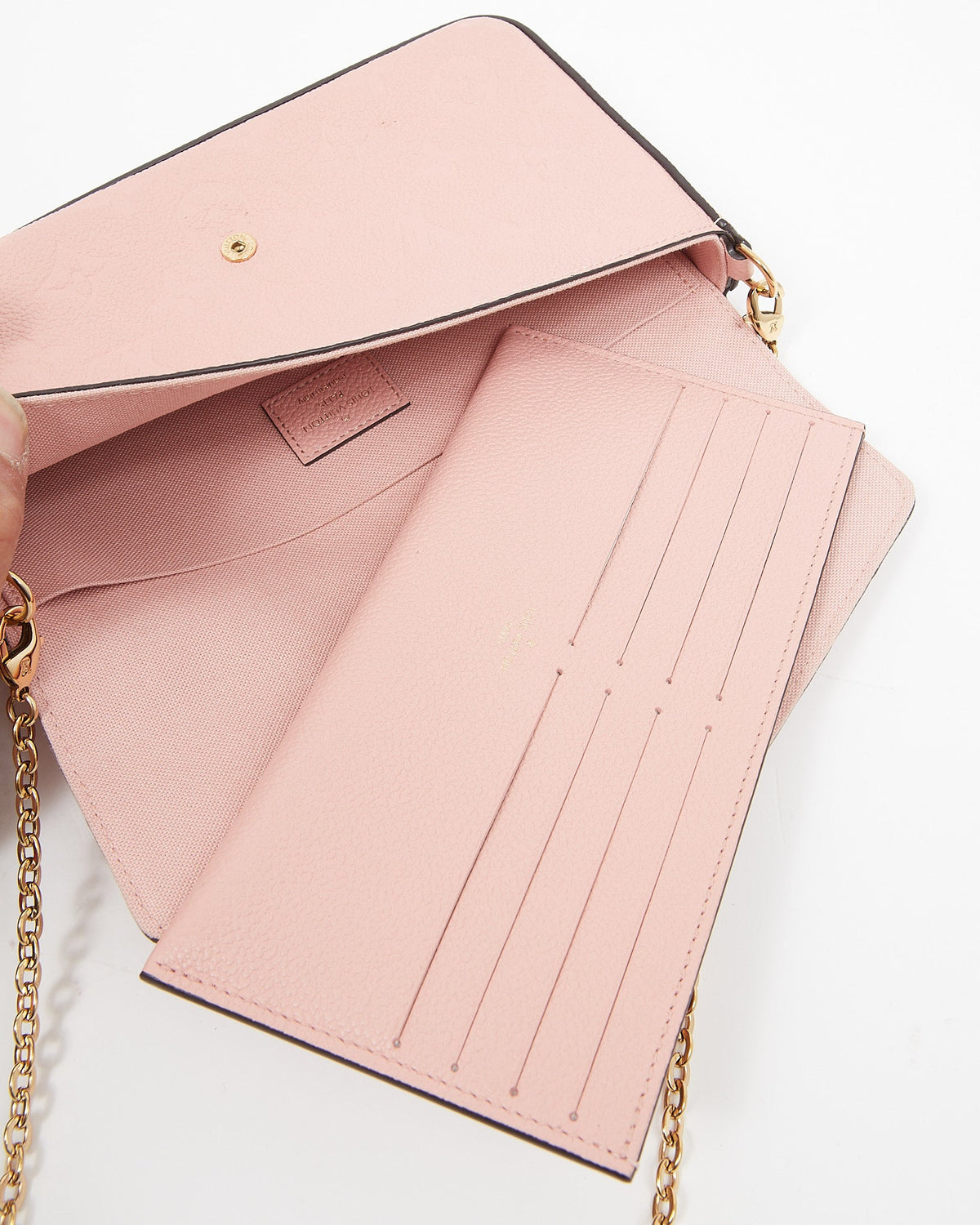 Louis Vuitton Pink Monogram Empreinte Pochette Felicie