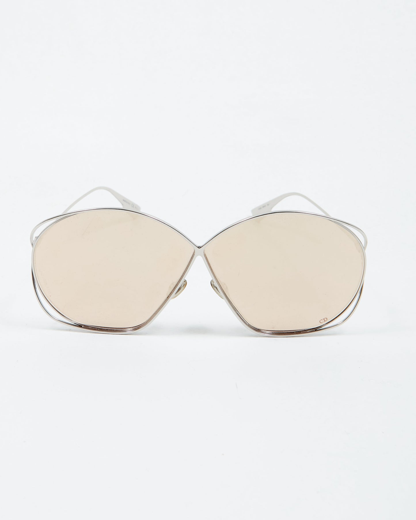 Dior Silver Metallic 010SQ Cross Lense Sunglasses
