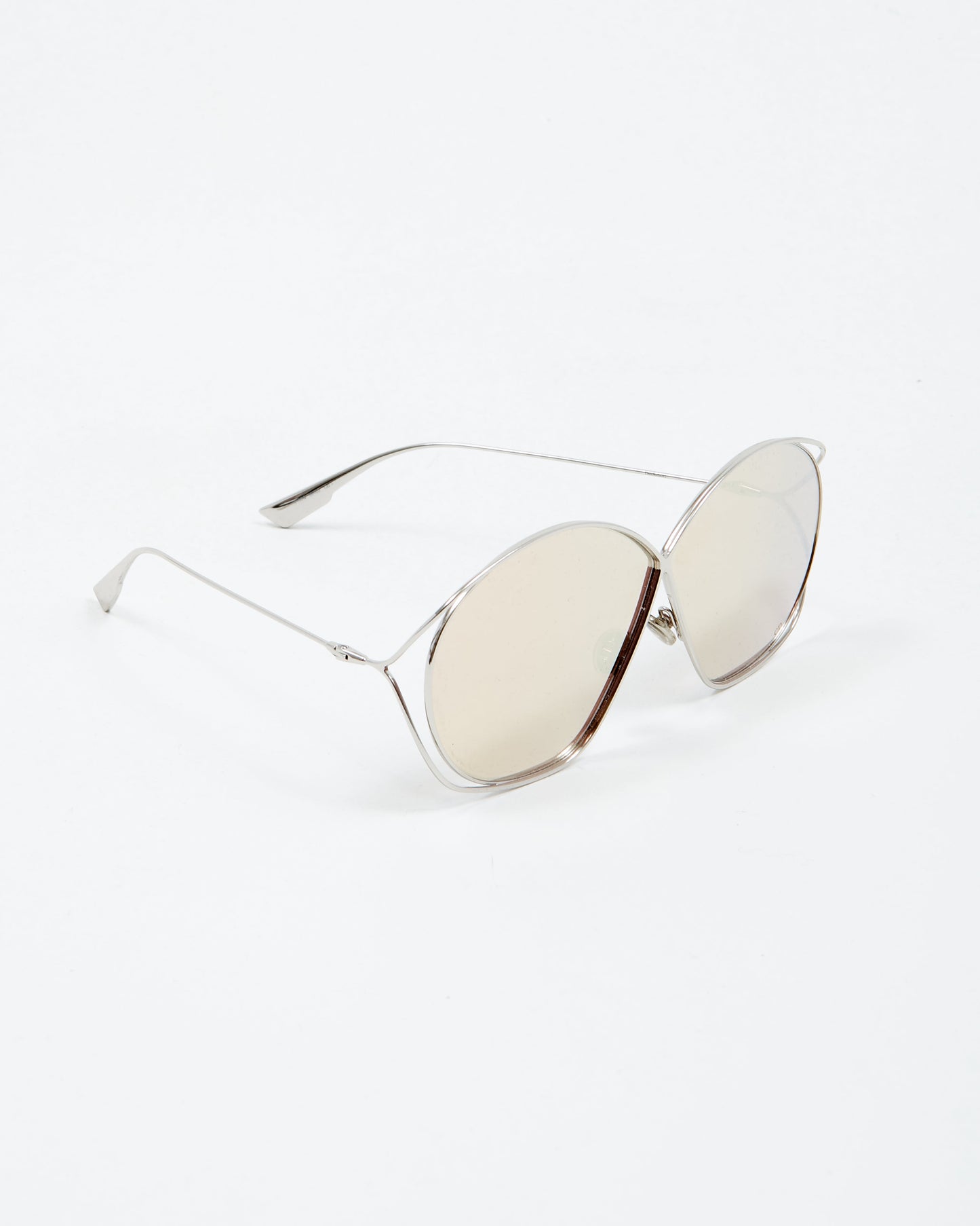 Dior Silver Metallic 010SQ Cross Lense Sunglasses