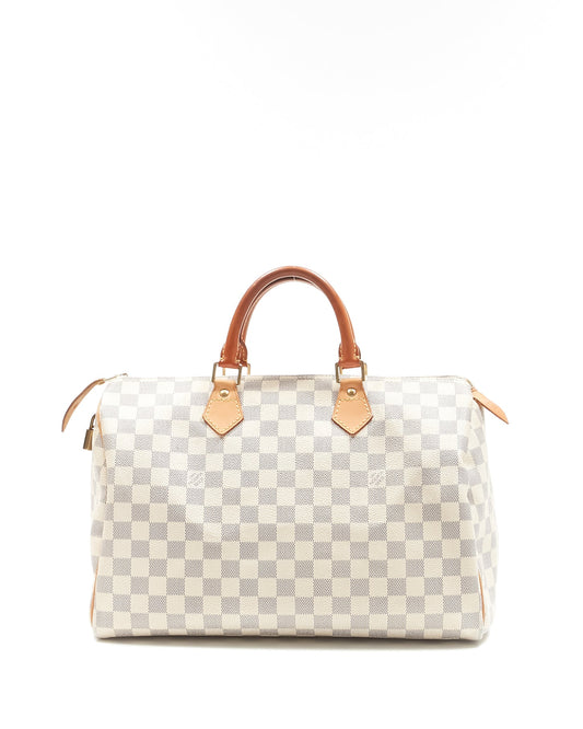 Louis Vuitton Damier Azur Canvas Speedy 35 Bag