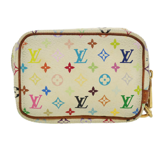 LOUIS VUITTON Monogram Multicolor Trousse Wapity Pouch White M58033 Auth rh288