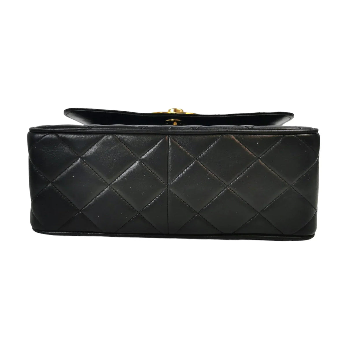 Vintage Chanel Flap Bag Black Lambskin Gold