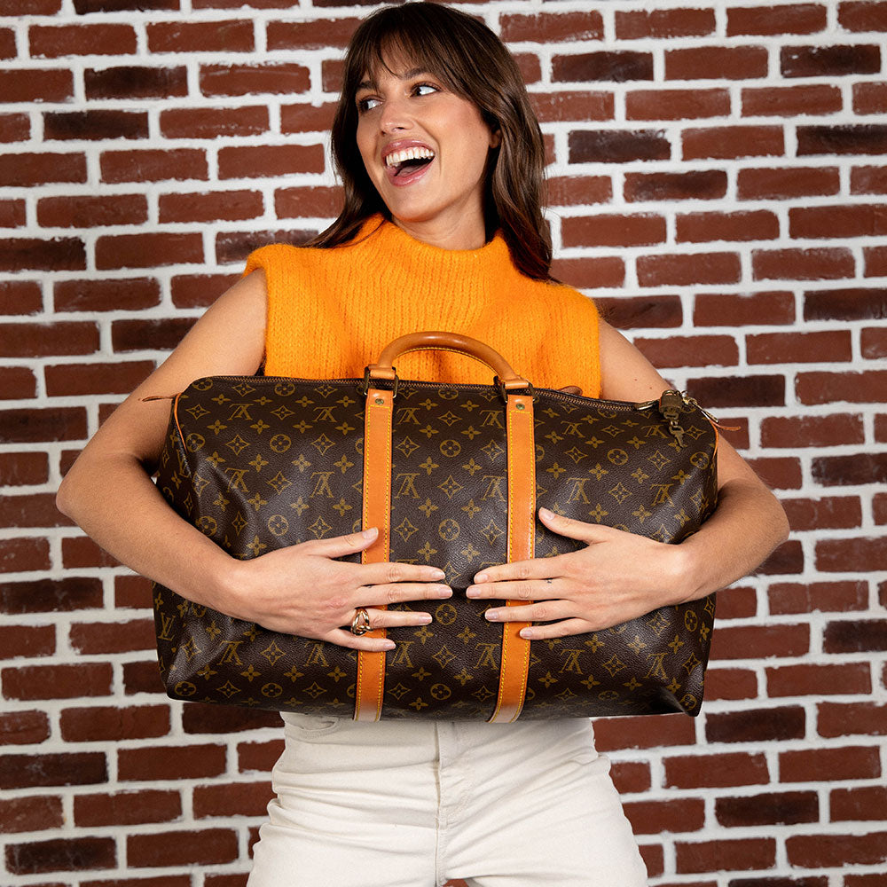Keepall 45 en toile monogramme marron