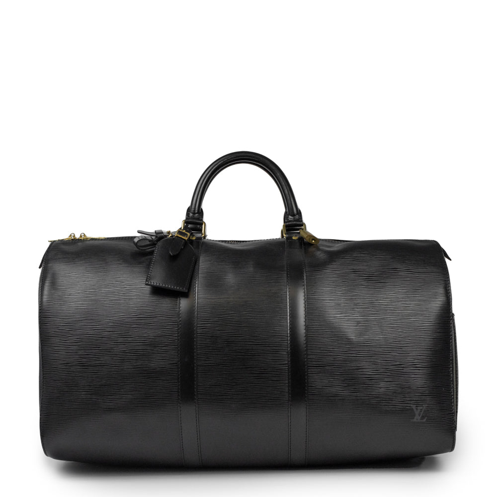 Keepall 50 Vintage en cuir épi noir