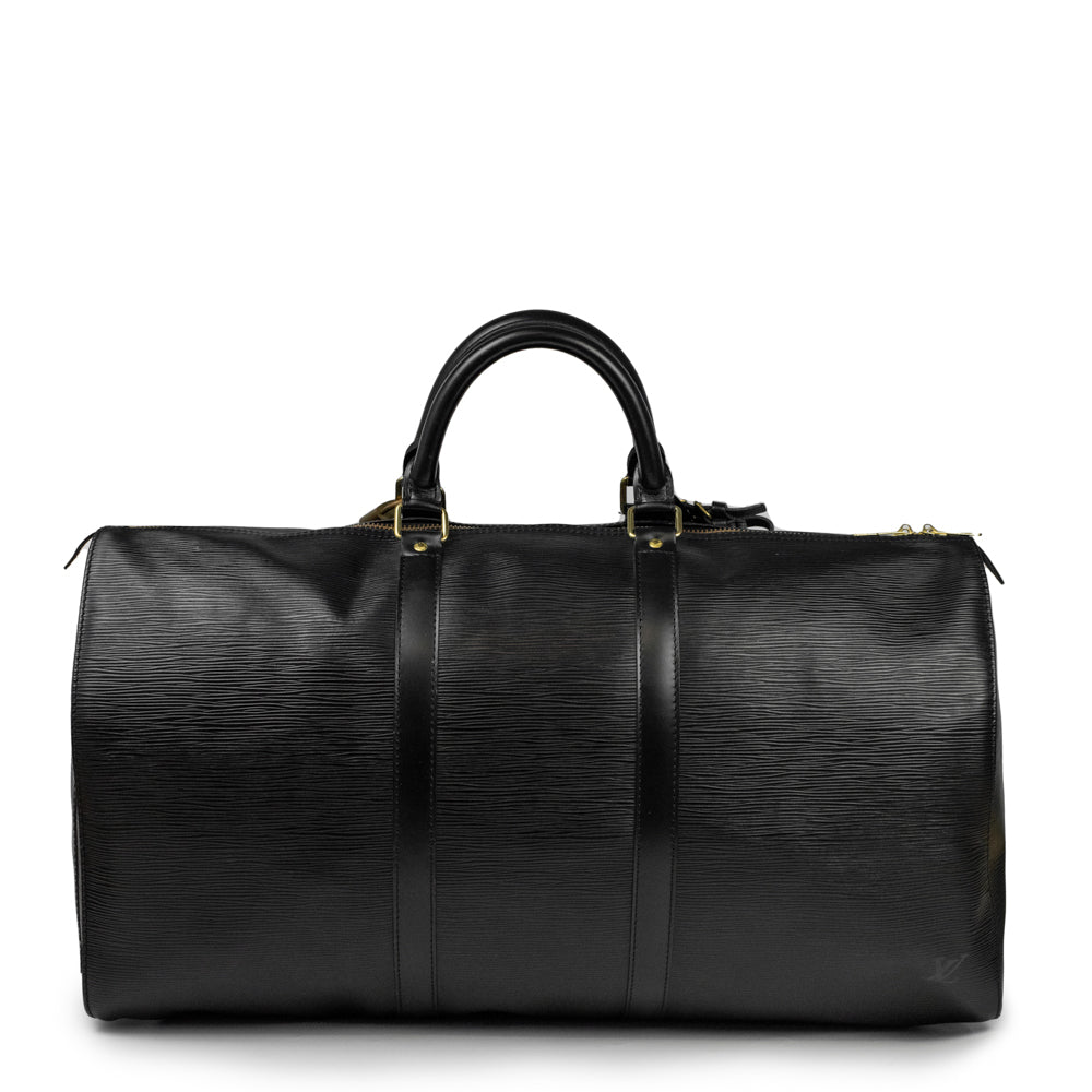 Keepall 50 Vintage en cuir épi noir