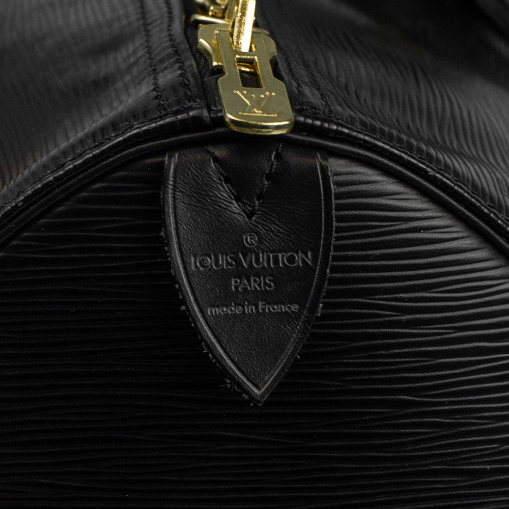 Keepall 50 Vintage en cuir épi noir