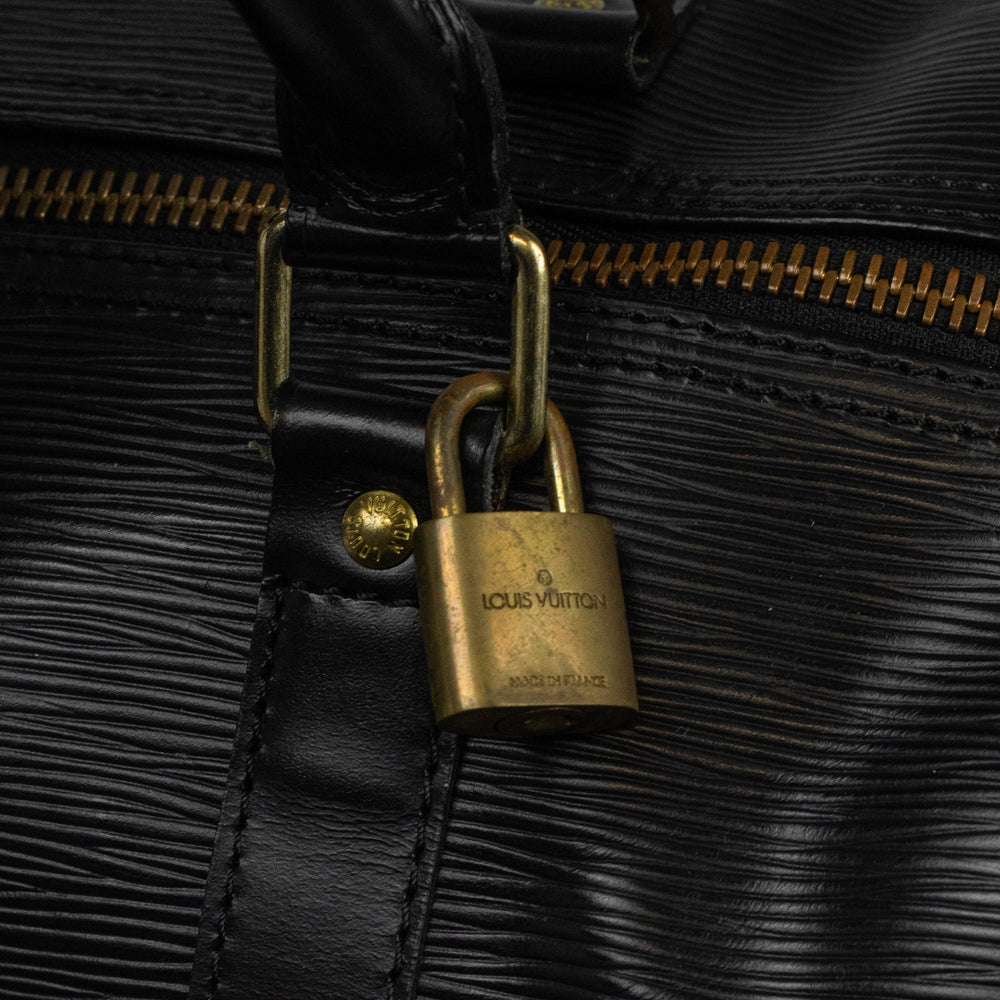 Keepall 50 Vintage en cuir épi noir