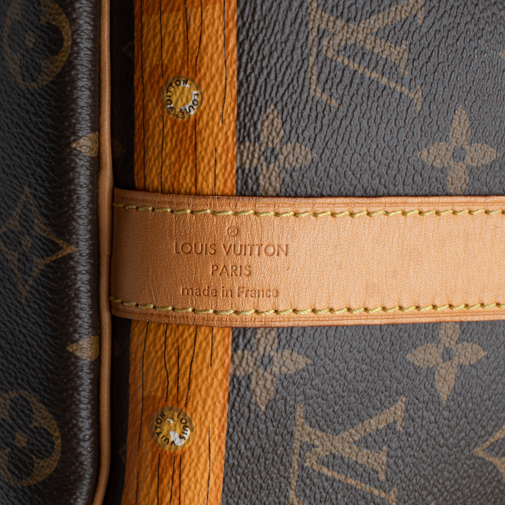 Keepall 50 Edition Summer Trunk en toile monogramme marron