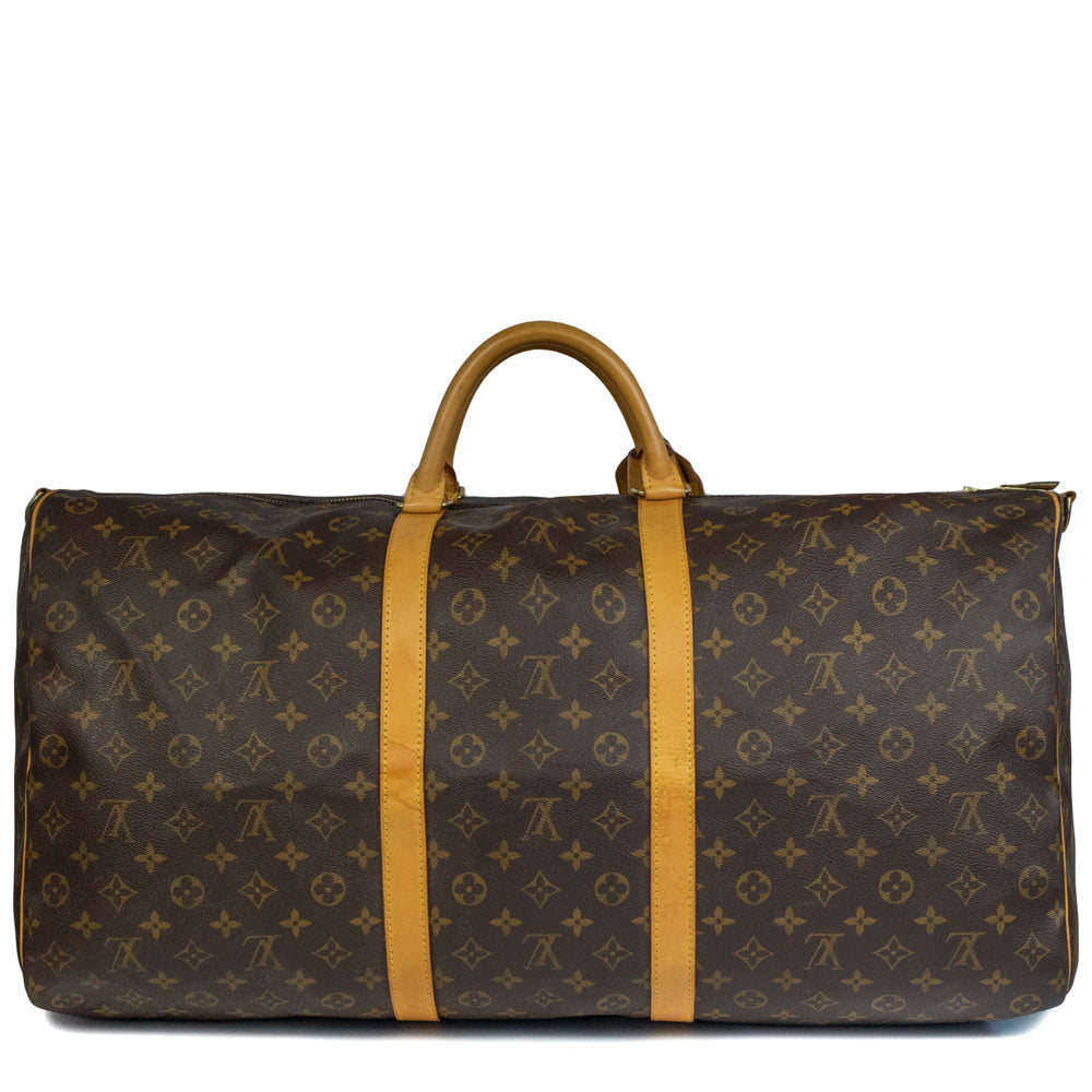 Keepall 60 Vintage en toile monogramme marron