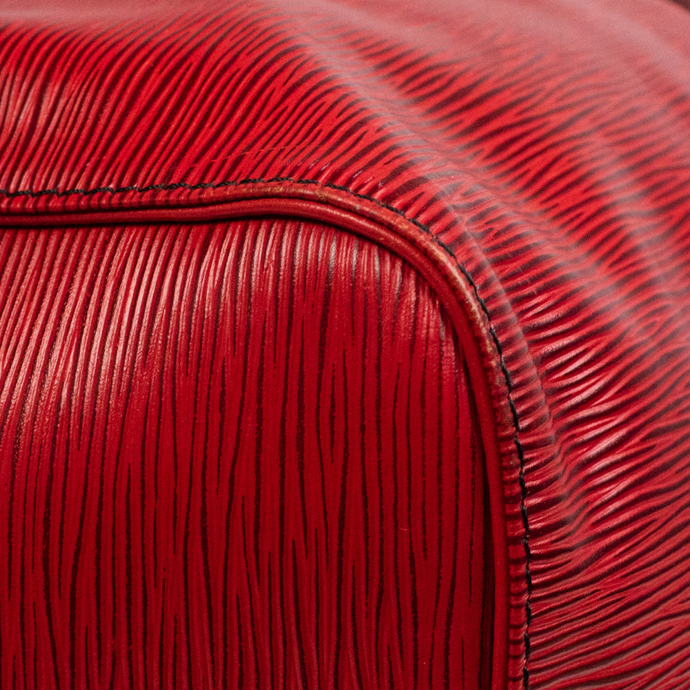 Keepall 50 Vintage en cuir rouge